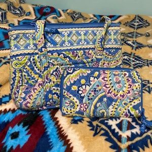 Vera Bradley Capri Blue Purse and Wallet Betsy